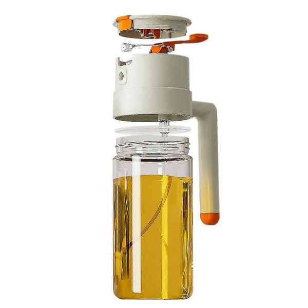 2-i-1 650 ml oliesprøjte olivenoliedispenserflaske til madlavning bagning grill