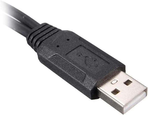 USB 2.0-adapter, dobbelt USB hunstik Y-splitter opladerkabel (2-pak) til bærbar computer/tablet/smartphone dataoverførsel/opladning