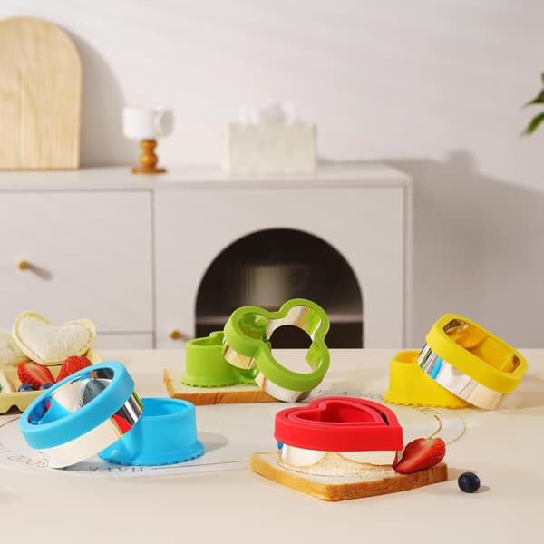 Rustfritt smørbrødknivsett, rustfritt stål, 4 deler, 4 former