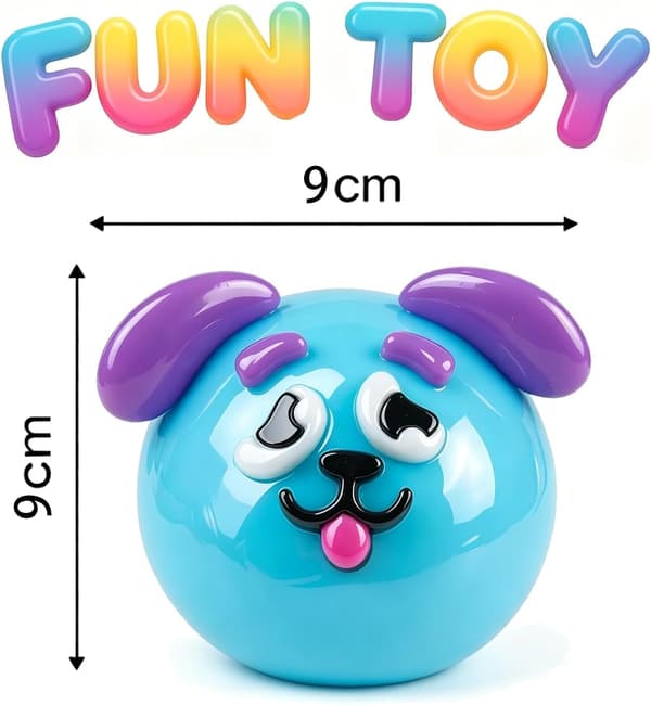 5 stk. blandede farver hundefjæs Squishy Slow Rise Stressbold – Sødt sensorisk legetøj til voksne mod angst Mixed