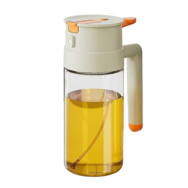 2-i-1 650 ml oljesprøyte olivenoljedispenserflaske for matlaging baking BBQ