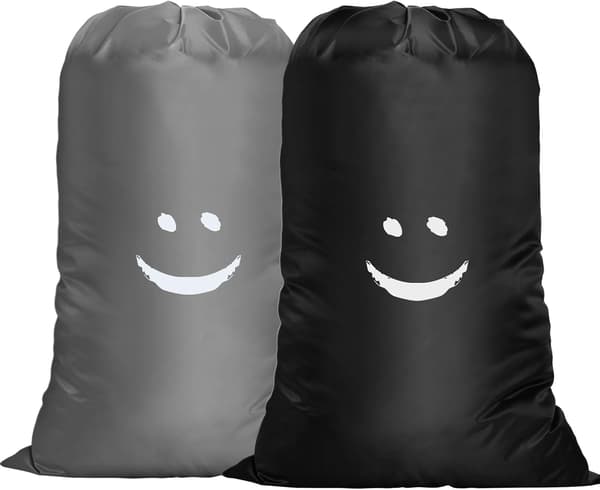 2-pack extra stora tvättpåsar 61x91cm, vikbar förvaringssäck med dragsko, rivtålig – för resor, badrum, sovrum, studentrum