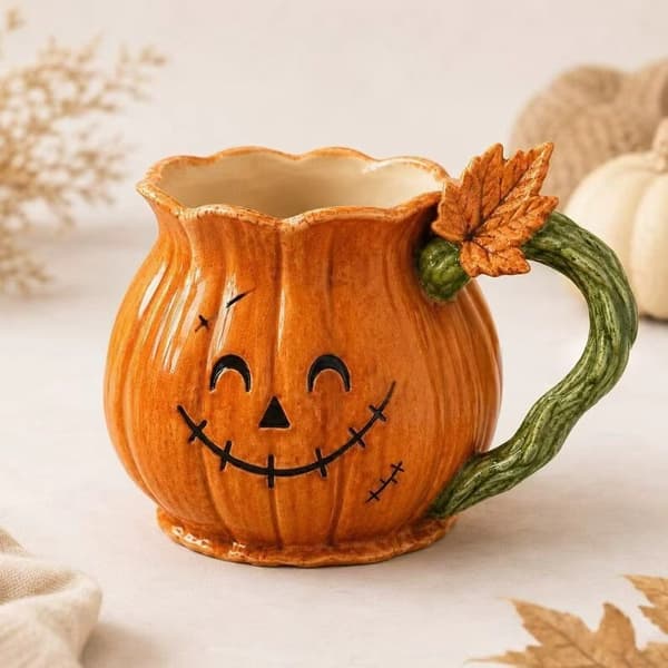 Jack-o'-Lantern Pumpamugg – Halloween Hartsdekoration