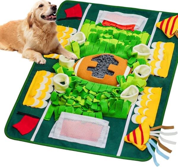 Stor 61x81 cm Snusemåtte til Hunde - Interaktivt Slow Feeder Puzzle til Angstdæmpning & Mental Stimulation, Alle Racer