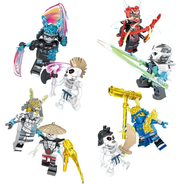 24-dele Ninja Guld Lloyd Moro Byggeklods Minifigur Legesæt