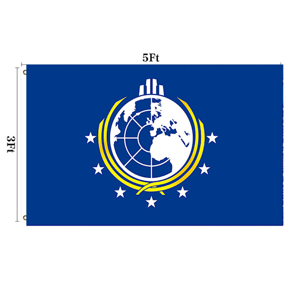 Utomhusdekorationsflagga - Super Earth 3x5ft Polyesterflagga med dubbla sömmar