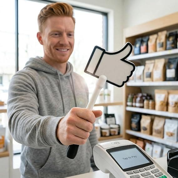 3D-printet \"Kredittkortstav\" — Lett håndholdt kortholder for tapping/sveiping ved POS- og NFC-terminaler