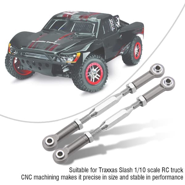 Traxxas Slash 1:10 skala RC lastbil aluminiumslegering trækstang titanium grå