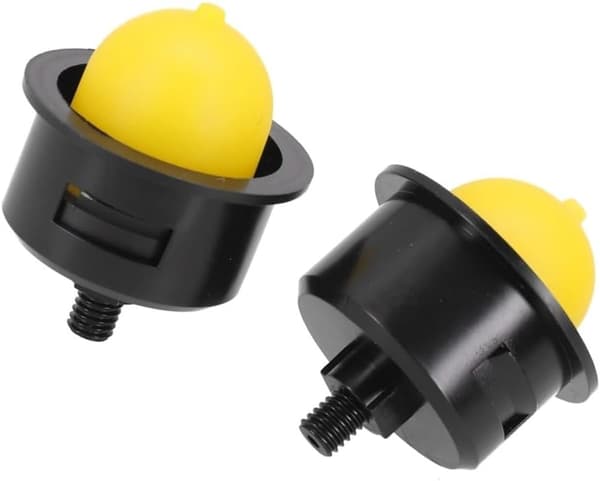 2-pack gul kulformad bränsleprimerpump, plastkroppsersättning för gräsklipparmotorer