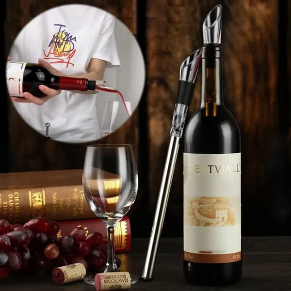 Mini vinkøler, 3-i-1 vinkøler i rustfrit stål, isfri vinkøler, velegnet til flaskevin, vingaver, champagnekøler.