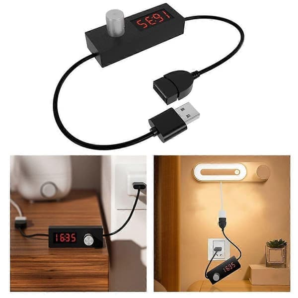 USB-strømafbryder-timerkoblingskabel til forbrugerelektronik Nem installation