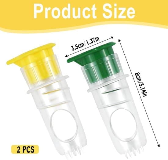 2-pack manuell citruspress - citronpress med skruvlock - för limefrukter/apelsiner/citrusfrukter - gul och grön