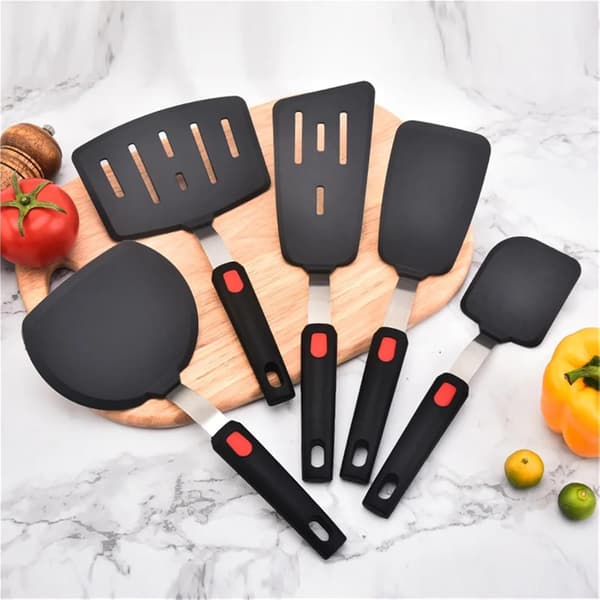 Stekespade Non-Stick Spatel Kjøkkenredskap Spade Rustfritt Stål Silikon Biff