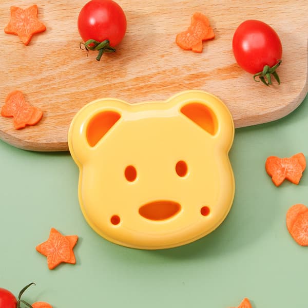 Plastbjörnsformad gör-det-själv-smörgås