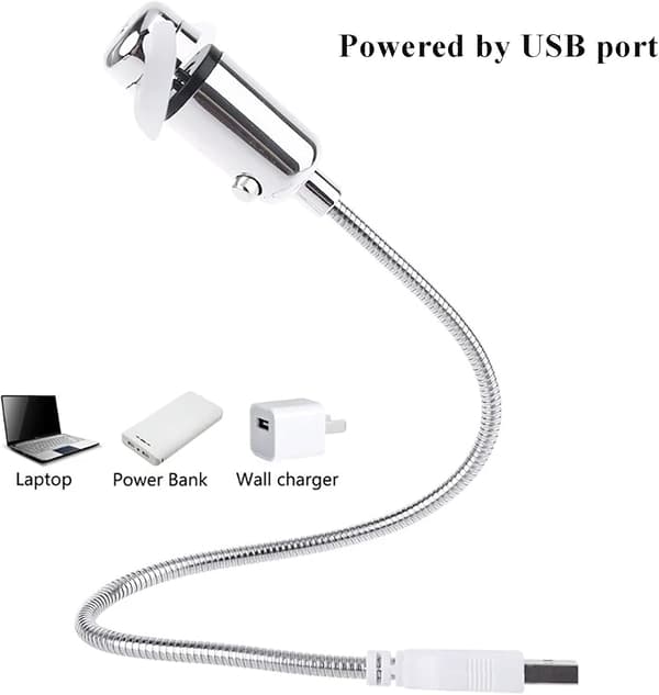 USB LED-blæser, mini bærbar USB-drevet fleksibel køleblæser med kontakt til stationær pc-computer bærbar tablet