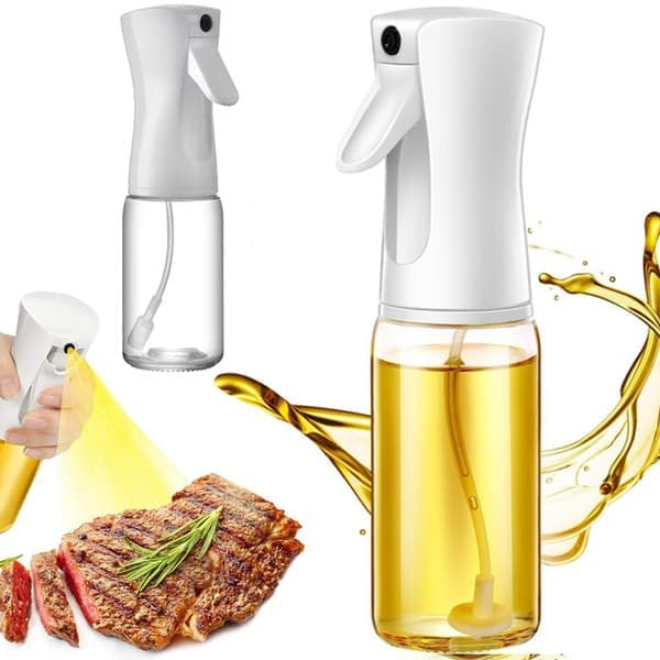 Sprayflaske til olie i glas 200ml Hvid hvid