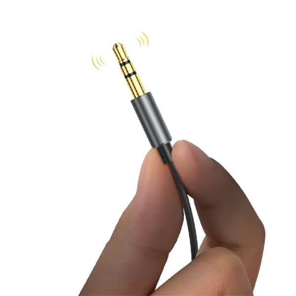 USAMS A2DP Bluetooth 5.0 AUX lydmusikk mottakeradapter svart