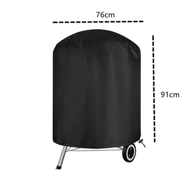 Grillovertræk - Weber - Rund - 210D Oxford - Vandtæt - Sort (76*91cm)