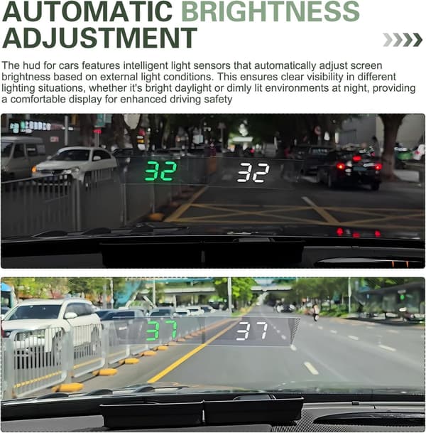 Bil Head-Up Display, Universal High Definition Forrude Speedometer Projektor, Bil HUD Digital Speedometer, til de fleste biler, lastbiler, SUV'er