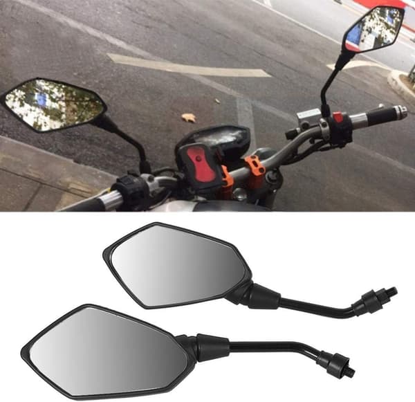 Bakspejle Par Universal Motorcykel Modifikation Bakspejl Motorcykel Tilbehør Sort