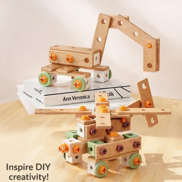 158-Piece Building Set with Drill for Kids - STEM Construction Kit with Electric Toy Drill & Case, Educational Engineering Toy for Ages 3-8