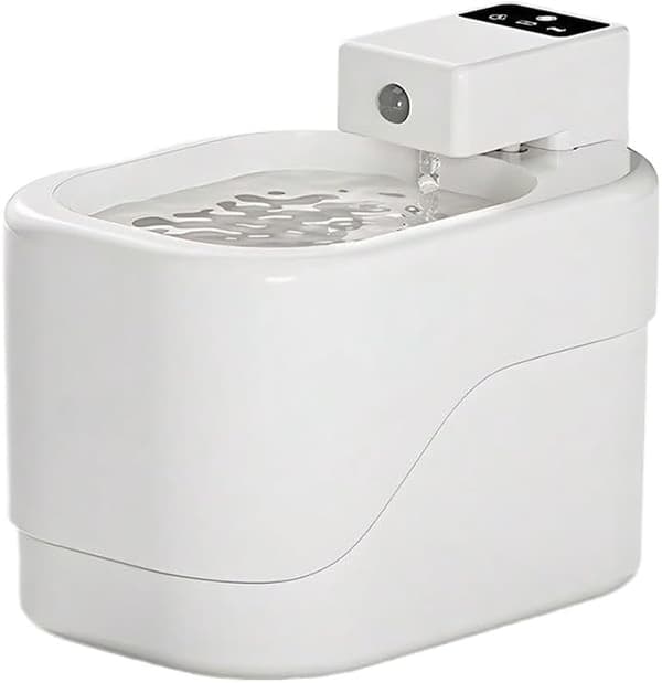 Automatisk kattvattenfontän — 2000 ml cirkulerande vattendispenser med rörelsesensor, tyst pump och 30 dagars användning.