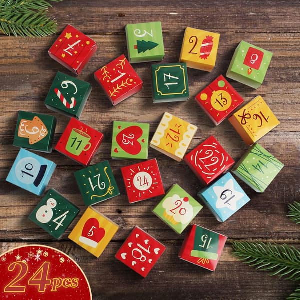 24-dagers Julekalender Snømannhus Kalender - Resirkulerbar Papirveggdekorasjon