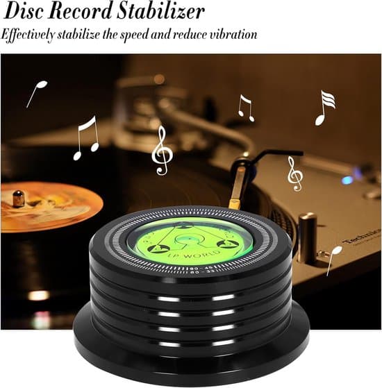 Skivspelarestabilisator med vattenpass för vinyl-LP-skivspelare
