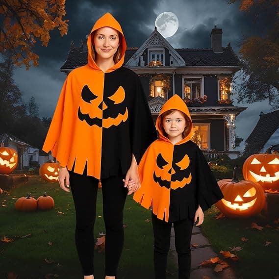 Halloween græskar kostumer, voksne græskar kapper, kvinders Halloween kostumer, børns Halloween kostumer
