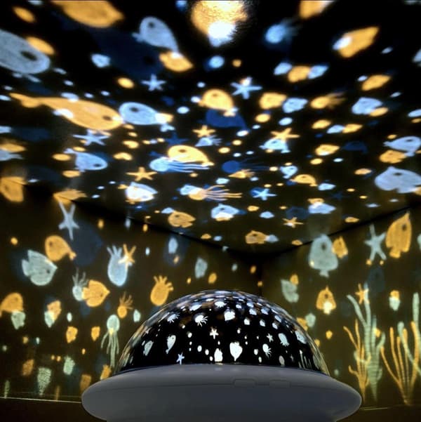 Stjernehimmelprojektor - Stjernehimmelprojektorlampe - Barnelampe - Nattlys