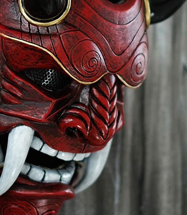 Samurai Oni Airsoft Mask BB Gun Halloween Kostym Ninja Onda Demon Cosplay DA01