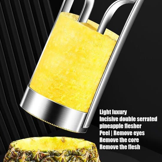 Pineapple Corer - Fruit Peeler - 2-in-1 Stainless Steel Coring Tool for Vegetables, Fruit, Pineapple, Peppers, and Mangoes