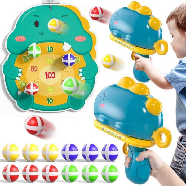 Dinosaur skytespill, 1 dinosaur skytevåpen med 12 klebrige kuler
