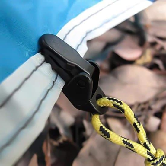 20 vandtætte sorte clips – Ekstra stærke alligatorklips til telte og solsejl (Udendørs camping)