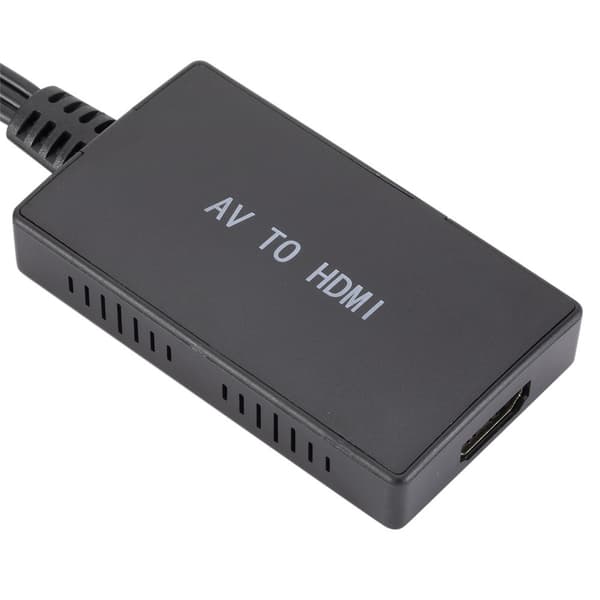 RCA til HDMI-konverter, komposit til HDMI-adapter understøtter 1080P PAL/NTSC
