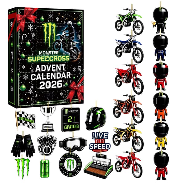 Adventskalender – Motocross Racing – Julgransprydnad
