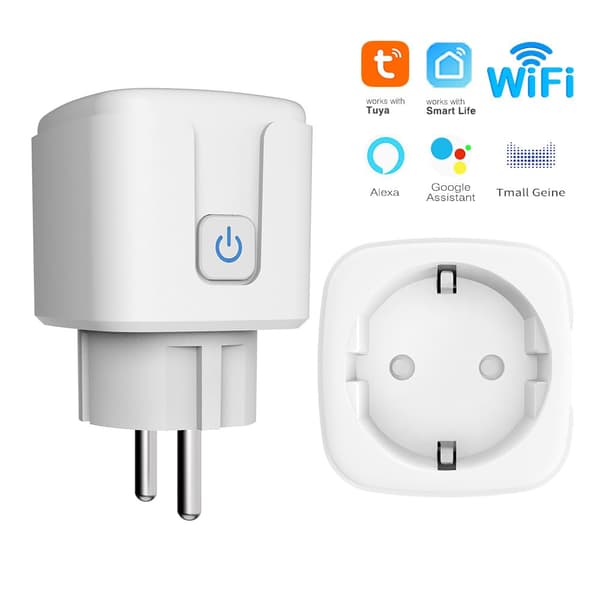 Homekit Smart Plug-stikkontakt fungerer med Apple Homekit, Siri stemmestyring, timerfunktion, EU, 16A