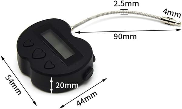 Tidslås LCD-skærm Tidslås Multifunktionel elektronisk timer, USB genopladelig timerhængelås (sort)