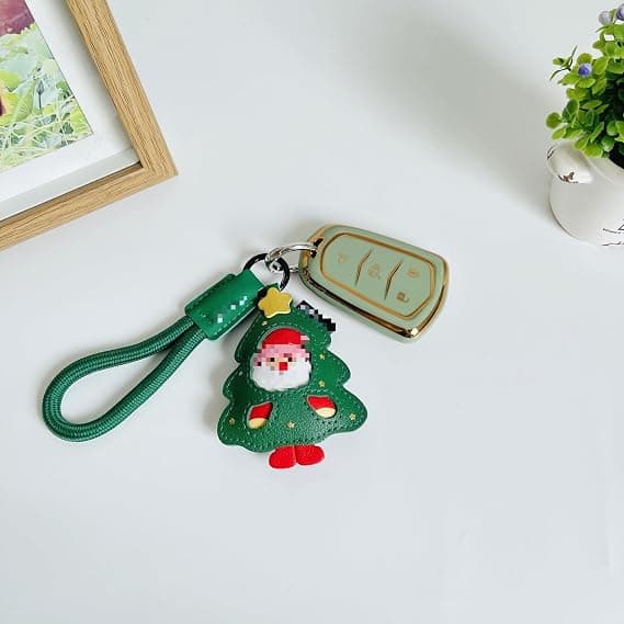 Söt julnyckelring, handväskberlock, handväskaccessoar, plånboksberlock
