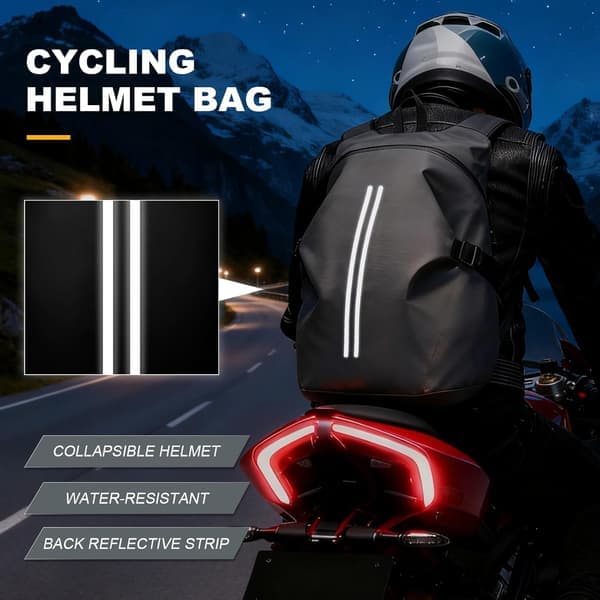Motorcycle Backpack - Men Women - Helmet Backpack Motorcycle Helmet Bag - Motorcycle Helmet Bag Backpack - Waterproof Motorcycle Helmet Backpack - 40L
