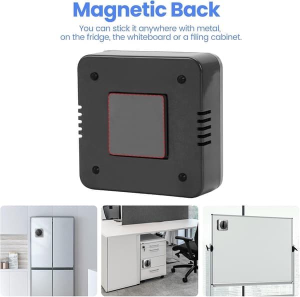 Kökstimer för matlagning, kocktimerklocka med högt alarm, 100 % mekanisk skrivbordstimer – inga batterier krävs – magnetisk baksida