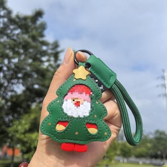 Söt julnyckelring, handväskberlock, handväskaccessoar, plånboksberlock
