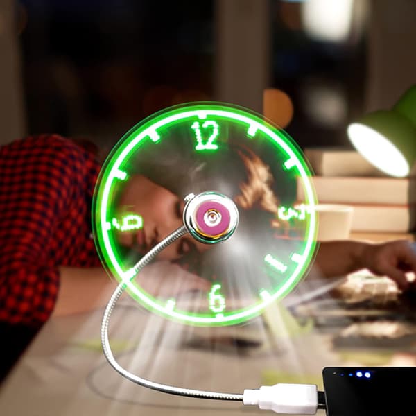 USB LED-fläkt, Mini Bärbar USB-driven Flexibel Kylfläkt med Strömbrytare för Stationär PC Dator Laptop Notebook Surfplatta