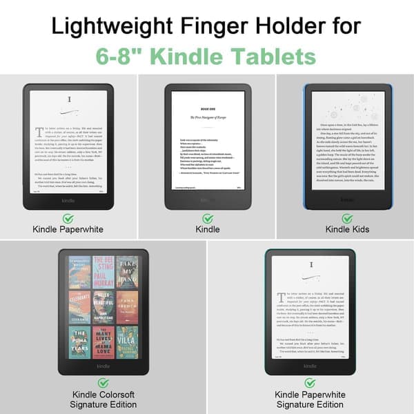 2 stk. komfortable håndremstabletter, tilbehør til læsning i sengen, sikkert og let greb til 6-8\" Kindle Tablet/Paperwhite/E-bog/Telefon