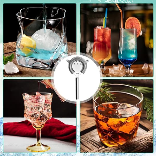 Cocktail Si Rustfrit Stål Barsier Sølv Martini Si til Drinks Boston Shaker Blandeglas Bartender Hawthorne Værktøj