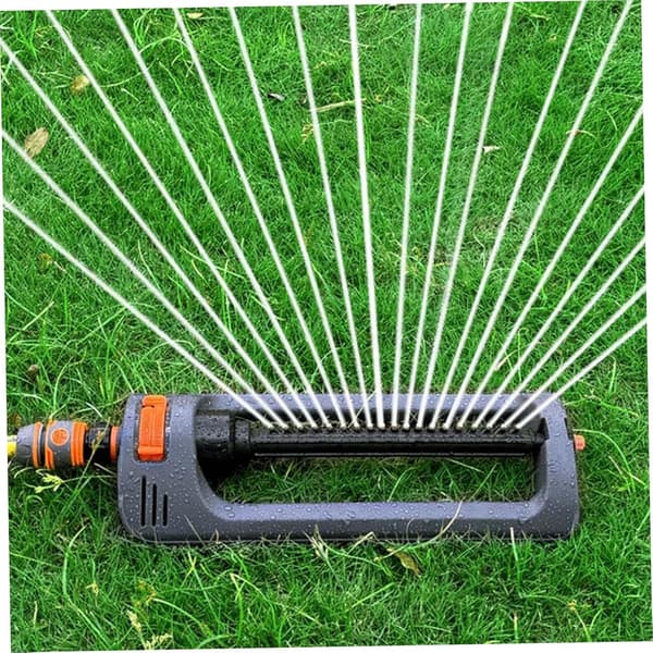 Oscillerende Sprinkler med 19 Messingdyser - Justerbart Vandingssystem til Plæne & Have, Udendørs Plantevanding