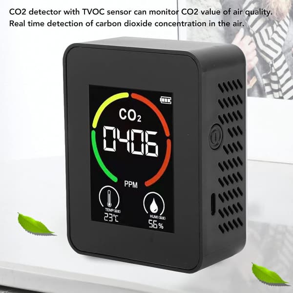 CO2-detektor TVOC-sensor, realtidsovervågning, nem aflæsning, bred anvendelse, ideel gave