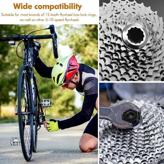 2-piece Cassette Lockring Tool - Freewheel Removal Tool - Bicycle Gear and Cassette Installation Tool for Mountain Bikes (Black)