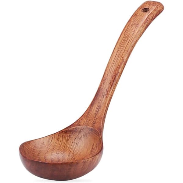 Träslev, naturlig träslev, grötsslev, 24 cm lång
