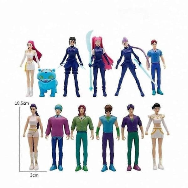 12 stk/sæt Kpop Devil Hunter figur sæt Rumi Mira Zoey Tiger Bird dekoration 12 stk